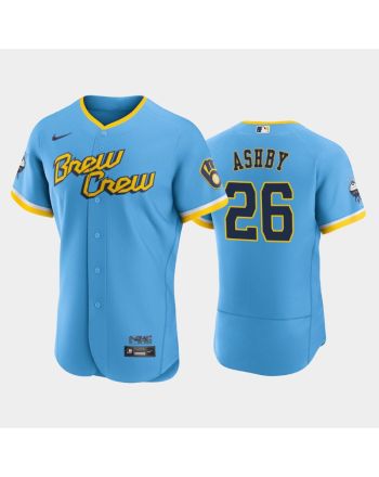 Aaron Ashby 26 2022-23 City Connect Milwaukee Brewers Jersey - Powder Blue