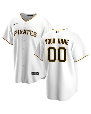 Pittsburgh Pirates Home Custom Men Jersey - White