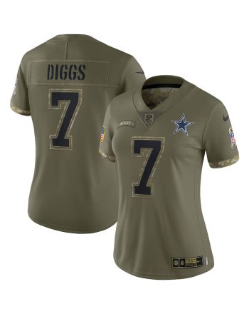 Trevon Diggs Dallas Cowboys Women's 2022 Salute To Service Limited Jersey - Olive