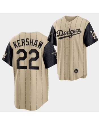 2022-23 Black Heritage Night Los Angeles Dodgers Clayton Kershaw 22 Gold Jersey Exclusive Edition