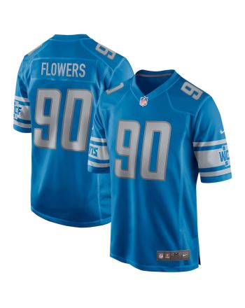 Trey Flowers 90 Detroit Lions Men Game Jersey - Blue