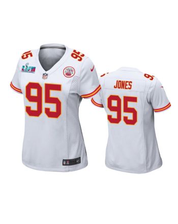 Chris Jones 95 Kansas City Chiefs Super Bowl LVII Game Jersey - Women White