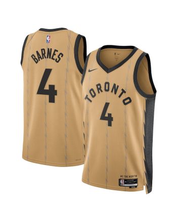 Scottie Barnes 4 Toronto Raptors 2023/24 City Edition Swingman Jersey - Gold