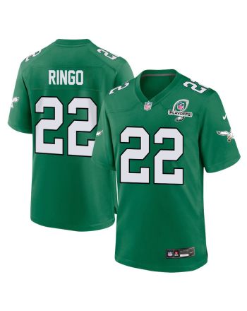 Kelee Ringo 22 Philadelphia Eagles 2023 Playoffs Patch Alternate Game Men Jersey - Kelly Green