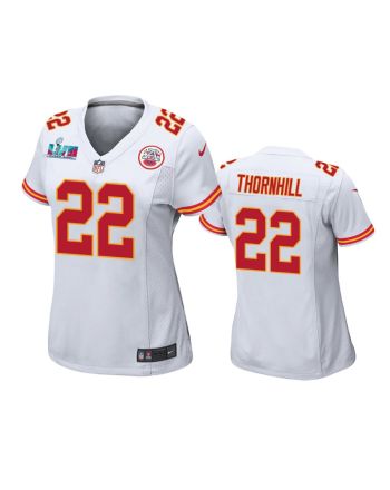 Juan Thornhill 22 Kansas City Chiefs Super Bowl LVII Game Jersey - Women White