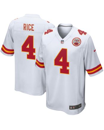 Rashee Rice 4 Kansas City Chiefs Game Jersey - Men, White