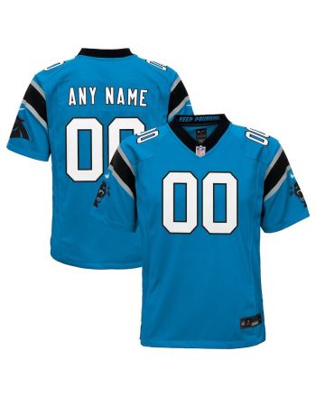 Carolina Panthers Youth Alternate Custom Game Jersey - Blue