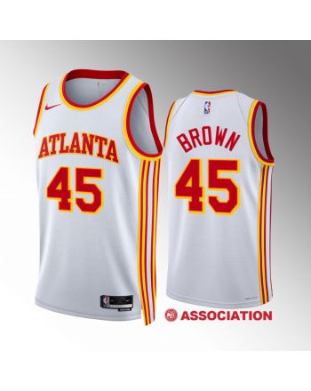 Atlanta Hawks Chaundee Brown 45 2022-23 Association Edition White Jersey Swingman