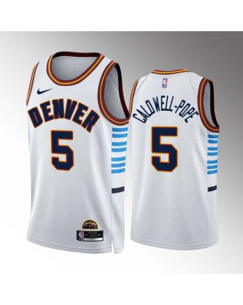 Kentavious Caldwell-Pope 5 2022-23 Denver Nuggets White City Edition Jersey Swingman