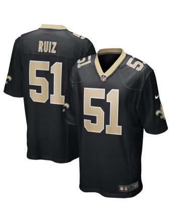 Cesar Ruiz 51 New Orleans Saints Men's Game Jersey - Black