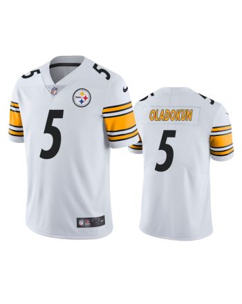 Pittsburgh Steelers Chris Oladokun 5 White Vapor Limited Jersey