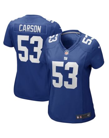 Harry Carson 53 New York Giants Women Game Jersey - Royal