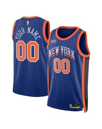 New York Knicks 2023/24 City Edition Swingman Custom Jersey - Blue