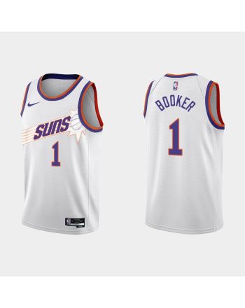 Phoenix Suns 1 Devin Booker 2022-23 City Edition White Men Jersey