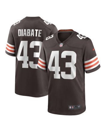 Mohamoud Diabate 43 Cleveland Browns Men Team Game Jersey - Brown