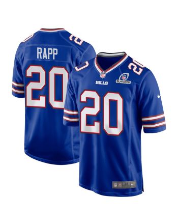 Taylor Rapp 20 Buffalo Bills 2023 Playoffs Patch Game Men Jersey - Royal