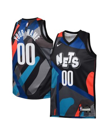 Brooklyn Nets 2023/24 City Edition Swingman Custom YOUTH Jersey - Black