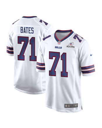 Ryan Bates 71 Buffalo Bills 2023 Playoffs Patch Game Men Jersey - White