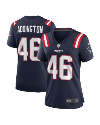 Tucker Addington 46 New England Patriots Women Home Game Jersey - Navy