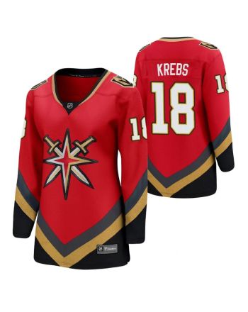 Women Jersey Vegas Golden Knights Peyton Krebs 18 Reverse Retro Red Jersey