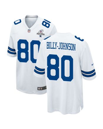 Tyron Billy-Johnson 80 Dallas Cowboys 2023 Playoffs Patch Game Men Jersey - White