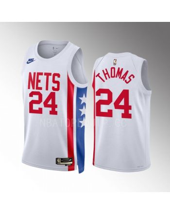 Cam Thomas 24 2022-23 Brooklyn Nets White Classic Edition Men Jersey Swingman