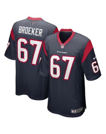 Nick Broeker 67 Houston Texans Men's Team Game Jersey - Navy