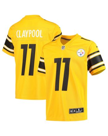 Chase Claypool 11 Pittsburgh Steelers YOUTH Inverted Team Game Jersey - Gold