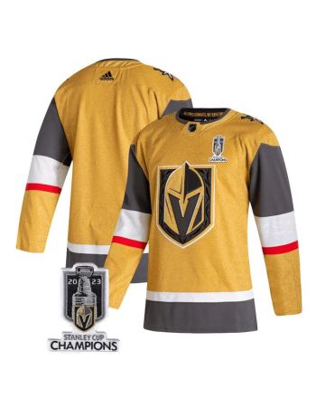 Vegas Golden Knights 2023 Stanley Cup Champions Patch Home Men Jersey - Gold