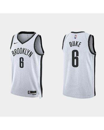 Brooklyn Nets David Duke Jr. 6 2022-23 Association Edition White Men Jersey Swingman