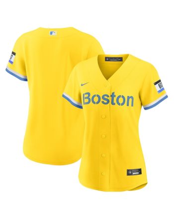 Boston Red Sox Women's City Connect Jersey - Gold/Light Blue