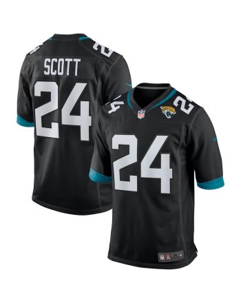 Josiah Scott 24 Jacksonville Jaguars Men's Game Jersey - Black