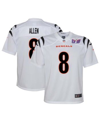 Brandon Allen 8 Cincinnati Bengals Super Bowl LVIII YOUTH Away Limited Jersey - White