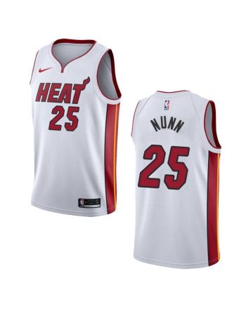 Men's Miami Heat 25 Kendrick Nunn Association Swingman Jersey - White