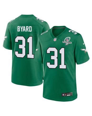 Kevin Byard 31 Philadelphia Eagles 2023 Playoffs Patch Alternate Game Men Jersey - Kelly Green