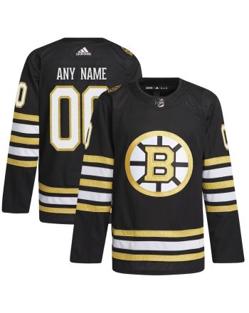 Boston Bruins 100th Anniversary Primegreen Custom Men Jersey - Black