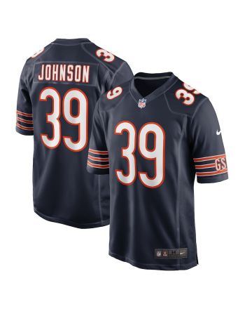 Quindell Johnson 39 Chicago Bears Men Team Game Jersey - Navy