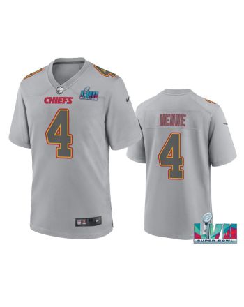 Chad Henne 4 Kansas City Chiefs Super Bowl LVII Patch Atmosphere Fashion Game Jersey - Gray