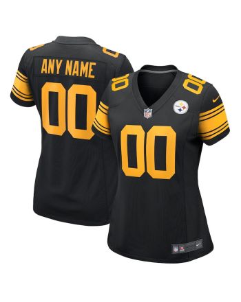 Pittsburgh Steelers Women's Custom Game Jersey - Black