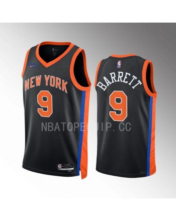 RJ Barrett 9 2022-23 New York Knicks Black City Edition Jersey Swingman