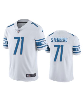 Logan Stenberg 71 Detroit Lions White Vapor Limited Jersey