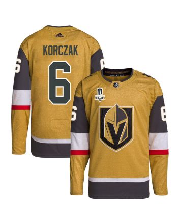 Kaedan Korczak 6 Vegas Golden Knights Stanley Cup 2023 Final Patch Home Breakaway Men Jersey - Gold