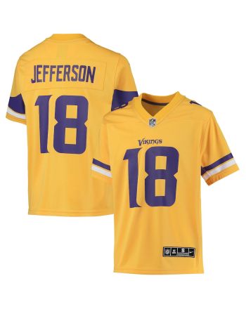 Justin Jefferson 18 Minnesota Vikings YOUTH Inverted Team Game Jersey - Gold