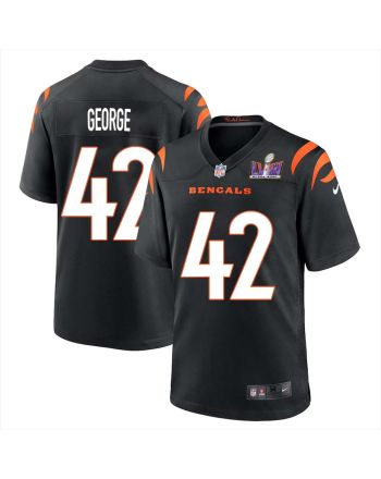 Allan George 42 Cincinnati Bengals Super Bowl LVIII Men Home Limited Jersey - Black