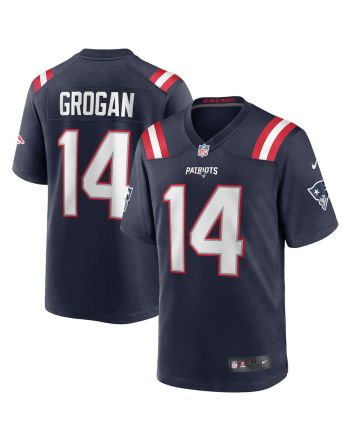 Steve Grogan 14 New England Patriots Men Game Retired Jersey - Navy