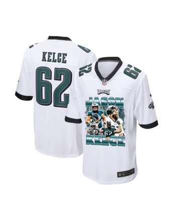 Jason Kelce 62 Philadelphia Eagles Legacy Game YOUTH Jersey - White