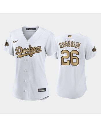 Women's Los Angeles Dodgers 26 Tony Gonsolin 2022-23 All-Star Game White Jersey