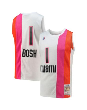 Chris Bosh Miami Heat Mitchell &amp; Ness 2011-12 Hardwood Classics Swingman Jersey – White