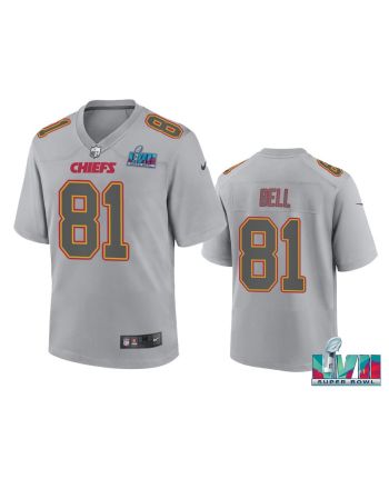 Blake Bell 81 Kansas City Chiefs Super Bowl LVII Youth Atmosphere Game Jersey - Gray