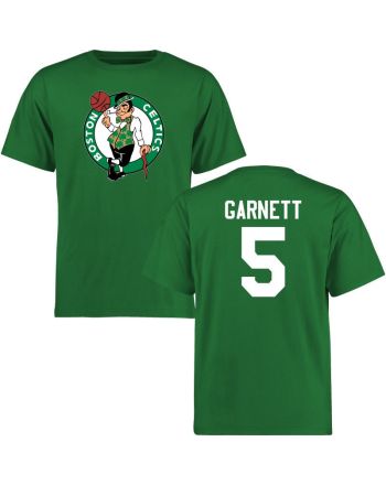 Boston Celtics Kevin Garnett 5 Green Net Number Retired T-Shirt